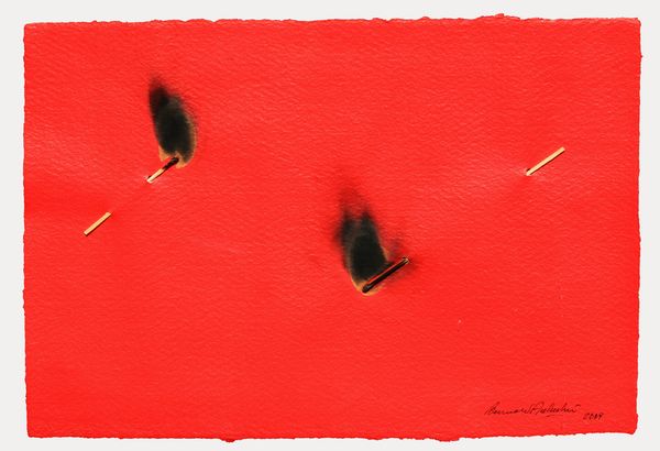 BERNARD AUBERTIN : Papier rouge brule  - Asta Asta arte moderna e contemporanea  - Associazione Nazionale - Case d'Asta italiane
