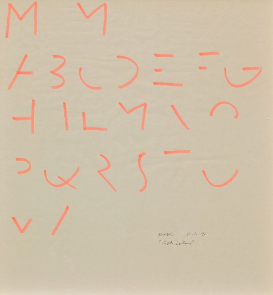 BRUNO MUNARI : Studio di alfabeto  - Asta Asta arte moderna e contemporanea  - Associazione Nazionale - Case d'Asta italiane