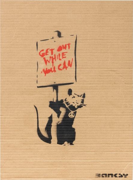 Get Out While You Can (Placard Rat)  - Asta Arte Moderna e Contemporanea - Associazione Nazionale - Case d'Asta italiane