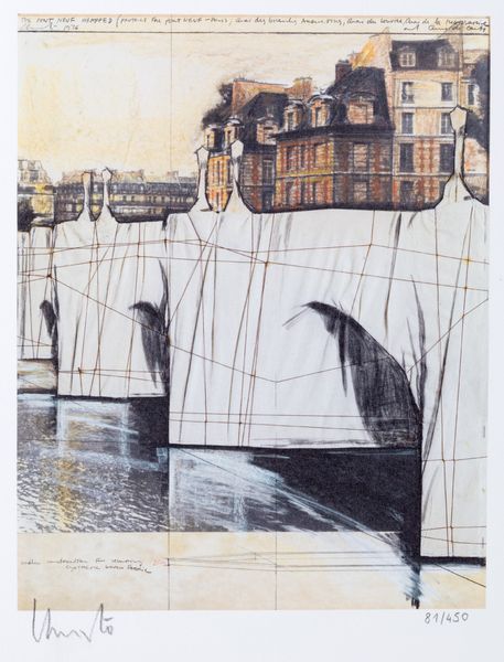 ,Christo : The pont neuf wrapped, Project for Paris, 1976  - Asta Grafica internazionale e Multipli d'Autore - Associazione Nazionale - Case d'Asta italiane