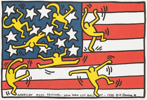 ,Keith Haring : American music festival  - Asta Grafica internazionale e Multipli d'Autore - Associazione Nazionale - Case d'Asta italiane