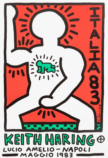 ,Keith Haring : Lucio Amelio Napoli  - Asta Grafica internazionale e Multipli d'Autore - Associazione Nazionale - Case d'Asta italiane