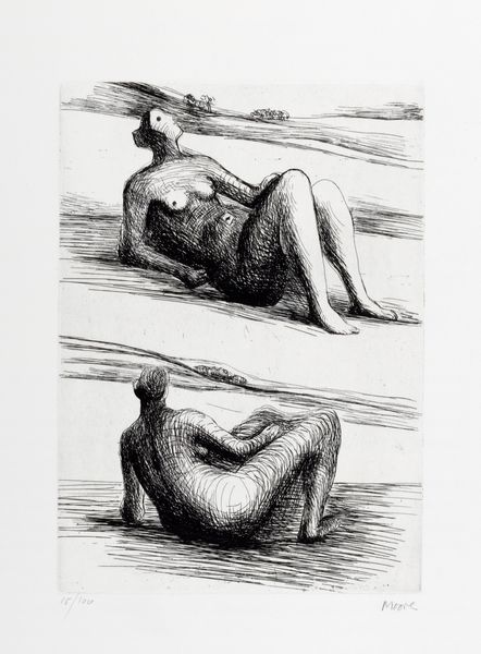 ,Henry Moore : Two reclining figures  - Asta Grafica internazionale e Multipli d'Autore - Associazione Nazionale - Case d'Asta italiane