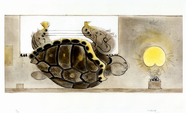 ,GRAHAM SUTHERLAND : La tartaruga  - Asta Grafica internazionale e Multipli d'Autore - Associazione Nazionale - Case d'Asta italiane