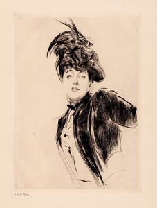 ,Giovanni Boldini - Donna con cappello