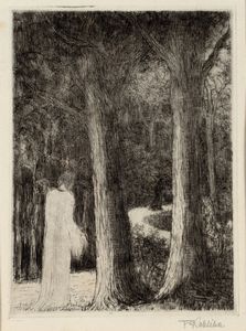 ,Frantisek Kobliha - Donna nel bosco
