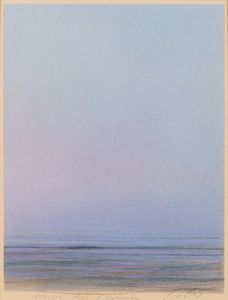 ,Piero Guccione - Spiaggia dopo il tramonto