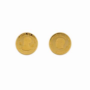 Due monete in oro titolo 900/1000  - Asta Argenti - Associazione Nazionale - Case d'Asta italiane
