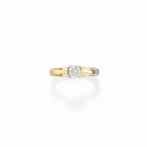,Damiani - Anello in oro bicolore 18K e diamante