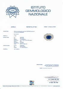 ANELLO CON ZAFFIRO BIRMANO E DIAMANTI  - Asta Gioielli - Associazione Nazionale - Case d'Asta italiane