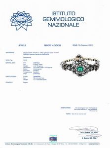 BRACCIALE CON SMERALDO COLOMBIANO E DIAMANTI  - Asta Gioielli - Associazione Nazionale - Case d'Asta italiane