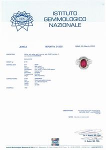 ANELLO CON RUBINO E DIAMANTI  - Asta Gioielli - Associazione Nazionale - Case d'Asta italiane