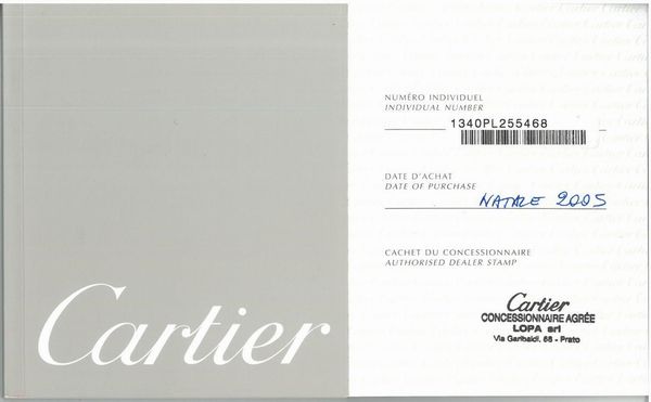 CARTIER MUST DE CARTIER 21 REF. 1340 N. PL2554XX ANNO 2005  - Asta Orologi  - Associazione Nazionale - Case d'Asta italiane