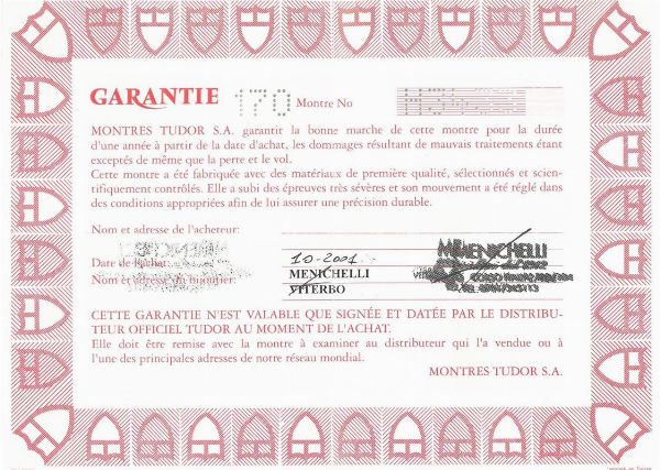 TUDOR PRINCE DATE CRONOGRAFO REF. 79260 N. H3433XX ANNO 2001  - Asta Orologi  - Associazione Nazionale - Case d'Asta italiane