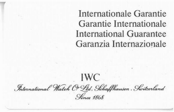 IWC PORTOGHESE REF. 3714-002 N. 27035XX  - Asta Orologi  - Associazione Nazionale - Case d'Asta italiane