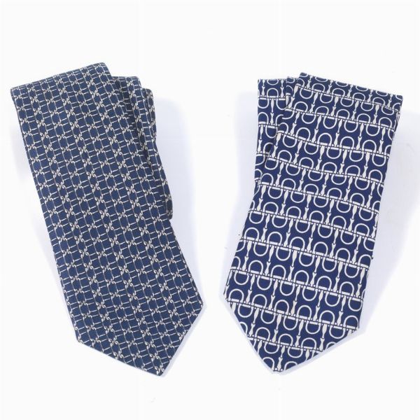 HERMES COPPIA CRAVATTE  - Asta Vintage: borse e accessori di Hermes, Louis Vuitton e altre grandi maison  - Associazione Nazionale - Case d'Asta italiane
