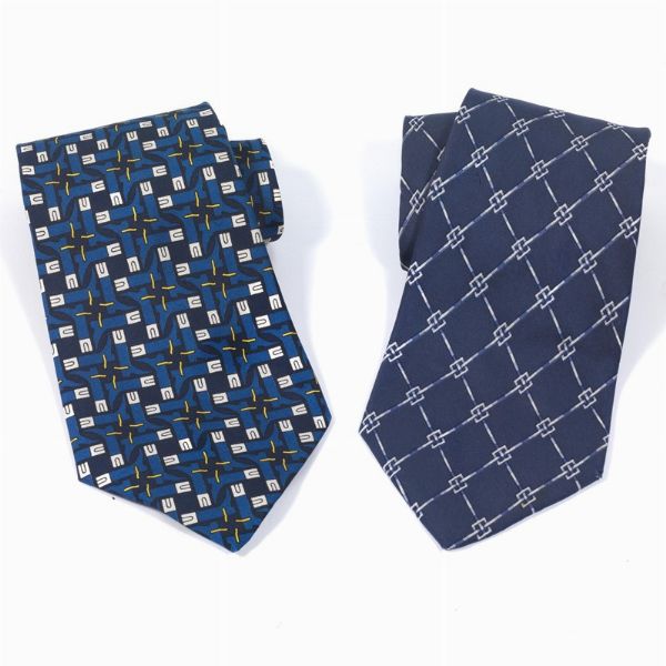 HERMES COPPIA CRAVATTE  - Asta Vintage: borse e accessori di Hermes, Louis Vuitton e altre grandi maison  - Associazione Nazionale - Case d'Asta italiane