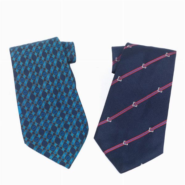 GUCCI COPPIA CRAVATTE  - Asta Vintage: borse e accessori di Hermes, Louis Vuitton e altre grandi maison  - Associazione Nazionale - Case d'Asta italiane