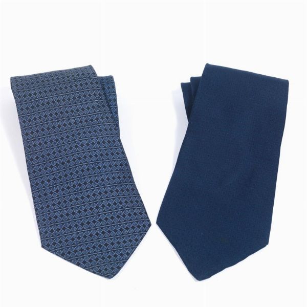 HERMES COPPIA CRAVATTE  - Asta Vintage: borse e accessori di Hermes, Louis Vuitton e altre grandi maison  - Associazione Nazionale - Case d'Asta italiane