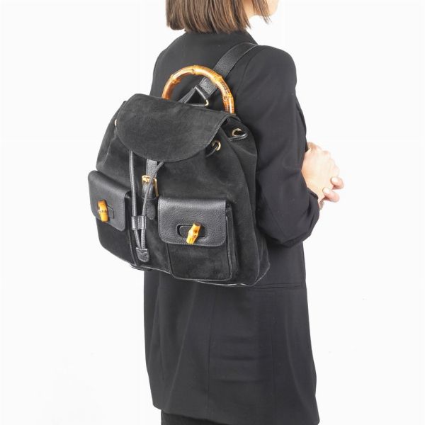 GUCCI ZAINO BAMBOO MEDIO  - Asta Vintage: borse e accessori di Hermes, Louis Vuitton e altre grandi maison  - Associazione Nazionale - Case d'Asta italiane