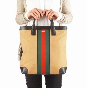 GUCCI BORSA SHOPPING  - Asta Vintage: borse e accessori di Hermes, Louis Vuitton e altre grandi maison  - Associazione Nazionale - Case d'Asta italiane