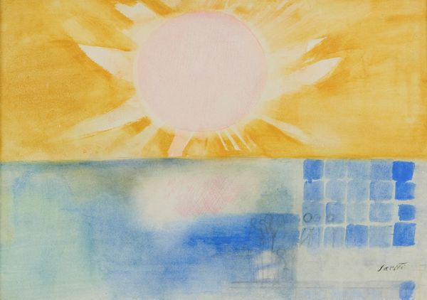 ,BRUNO SAETTI : Paesaggio con sole  - Asta Asta di Arte Moderna e Contemporanea - Associazione Nazionale - Case d'Asta italiane
