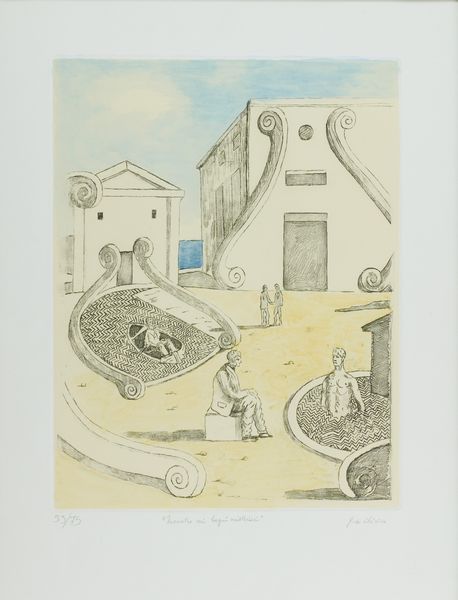,GIORGIO DE CHIRICO : Incontro nei bagni misteriosi  - Asta Asta di Arte Moderna e Contemporanea - Associazione Nazionale - Case d'Asta italiane