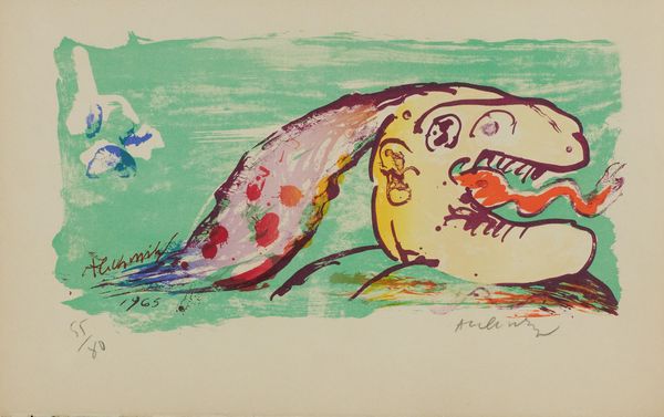 ,Pierre Alechinsky : Tireur de langue  - Asta Asta di Arte Moderna e Contemporanea - Associazione Nazionale - Case d'Asta italiane