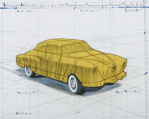 ,Christo - Wrapped Automobile, Project for 1950 Studebaker Champion, Series 9G Coupé