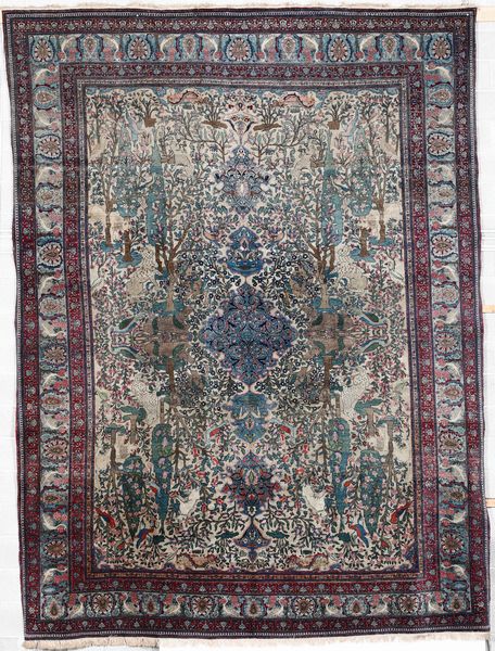 Tappeto Isfhan, Persia fine XIX inizio XX secolo  - Asta Tappeti - Associazione Nazionale - Case d'Asta italiane