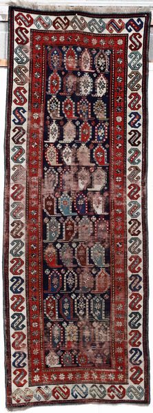 Passatoia Gandje, Caucaso fine XIX secolo  - Asta Tappeti - Associazione Nazionale - Case d'Asta italiane