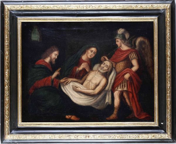 Anonimo del XIX-XX secolo Compianto di Cristo  - Asta Dipinti del XIX e XX secolo | Cambi Time - Associazione Nazionale - Case d'Asta italiane
