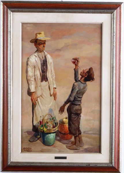 ,Antonino Traverso : Venditore di bibite, 1940  - Asta Dipinti del XIX e XX secolo | Cambi Time - Associazione Nazionale - Case d'Asta italiane