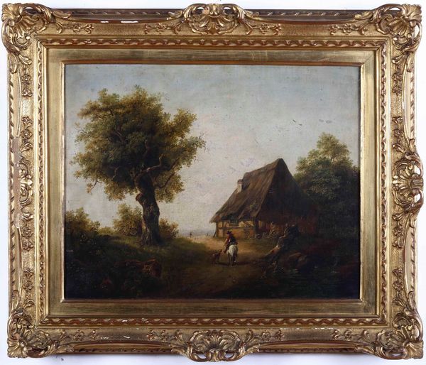 Scuola dell�inizio del XIX secolo Paesaggio con viandante  - Asta Dipinti del XIX e XX secolo | Cambi Time - Associazione Nazionale - Case d'Asta italiane