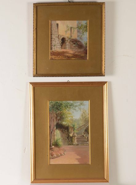 Siglati LGS Scorci di casa di campagna  - Asta Dipinti del XIX e XX secolo | Cambi Time - Associazione Nazionale - Case d'Asta italiane