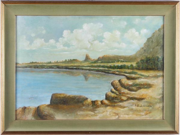 A. Bolognese Scorcio costiero  - Asta Dipinti del XIX e XX secolo | Cambi Time - Associazione Nazionale - Case d'Asta italiane