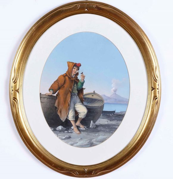 ,Annibale Gatti : Pescatori  - Asta Dipinti del XIX e XX secolo | Cambi Time - Associazione Nazionale - Case d'Asta italiane