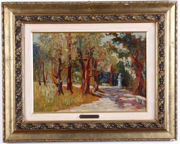 ,Dario Bardinero : Parco con alberi  - Asta Dipinti del XIX e XX secolo | Cambi Time - Associazione Nazionale - Case d'Asta italiane