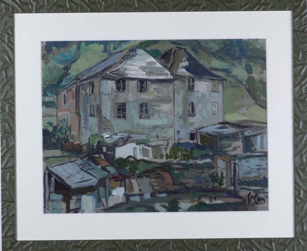 ,Giovanni Solari : Coppia di paesaggi con case  - Asta Dipinti del XIX e XX secolo | Cambi Time - Associazione Nazionale - Case d'Asta italiane