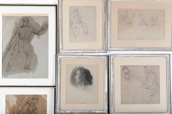 ,Raffaele Pontremoli : Lotto di 11 disegni su carta  - Asta Dipinti del XIX e XX secolo | Cambi Time - Associazione Nazionale - Case d'Asta italiane