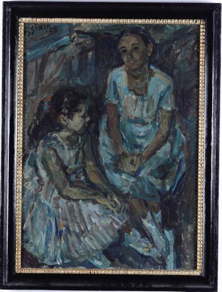 Sirio Salimbeni (1917-2006) Le cuginette  - Asta Dipinti del XIX e XX secolo | Cambi Time - Associazione Nazionale - Case d'Asta italiane