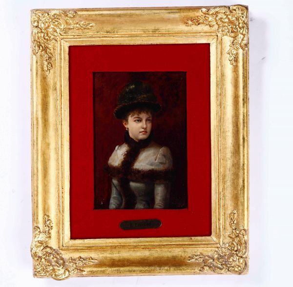 Artista attivo nel XIX secolo. Ritratto di signora  - Asta Dipinti del XIX e XX secolo | Cambi Time - Associazione Nazionale - Case d'Asta italiane