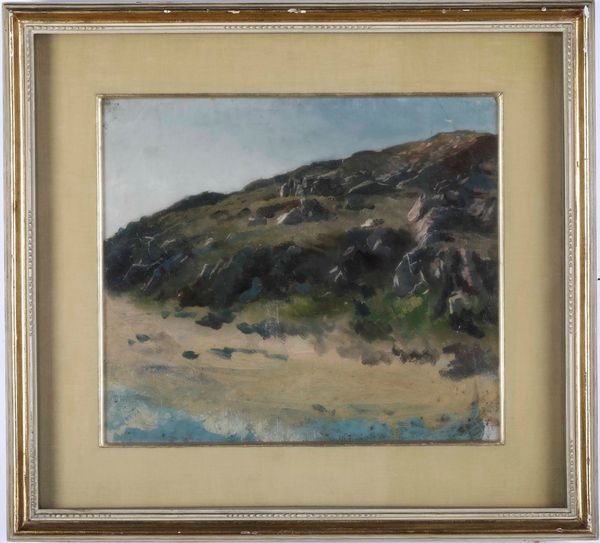 Pittore del XX secolo Pendio roccioso sul mare  - Asta Dipinti del XIX e XX secolo | Cambi Time - Associazione Nazionale - Case d'Asta italiane