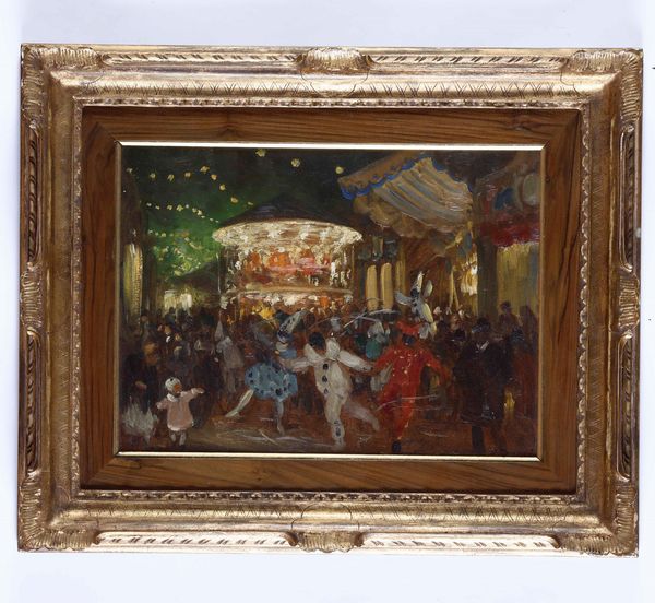 ,DUILIO COROMPAI : Scena carnevalesca  - Asta Dipinti del XIX e XX secolo | Cambi Time - Associazione Nazionale - Case d'Asta italiane