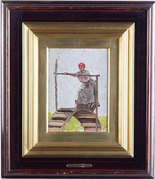 ,Angiolo Tommasi : Ragazza sulla ruota  - Asta Dipinti del XIX e XX secolo | Cambi Time - Associazione Nazionale - Case d'Asta italiane