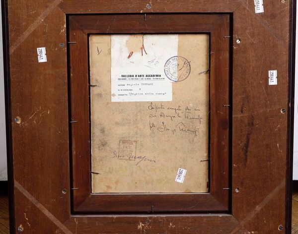 ,Angiolo Tommasi : Ragazza sulla ruota  - Asta Dipinti del XIX e XX secolo | Cambi Time - Associazione Nazionale - Case d'Asta italiane