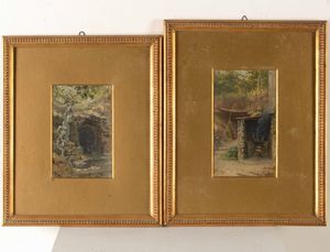 Siglati LGS Scorci di casa di campagna  - Asta Dipinti del XIX e XX secolo | Cambi Time - Associazione Nazionale - Case d'Asta italiane