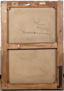 ,Mario Russo : Maschera e Cappelli  - Asta Dipinti del XIX e XX secolo | Cambi Time - Associazione Nazionale - Case d'Asta italiane