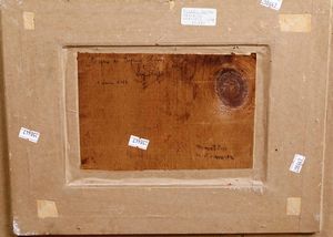 ,Eugenio Olivari : Mattino a Genova (venditrice di arance)  - Asta Dipinti del XIX e XX secolo | Cambi Time - Associazione Nazionale - Case d'Asta italiane