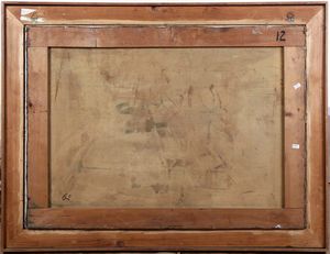 ,Renzo Grazzini : Albero spoglio e case  - Asta Dipinti del XIX e XX secolo | Cambi Time - Associazione Nazionale - Case d'Asta italiane